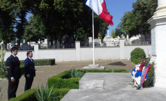 22 May 2018 National Assembly Deputy Speaker Prof. Dr Vladimir Marinkovic lays a wreath at the Monument of Gratitude to France